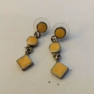 Yellow Chandler earrings 1 1/4